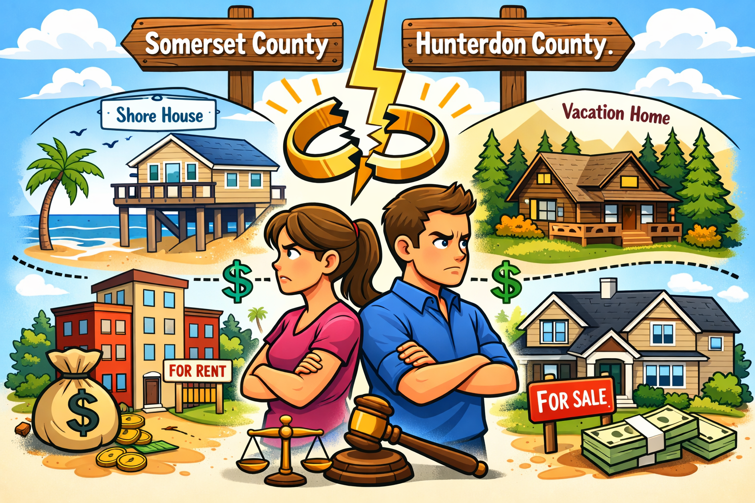 NJ Divorce who gets the shore house