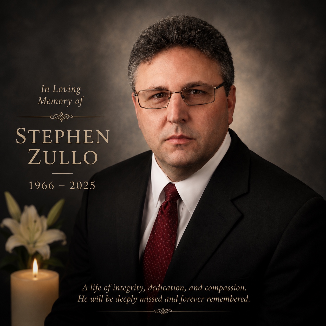 In loving memory of Stephen Zullo, Esq., 1966 - 2025